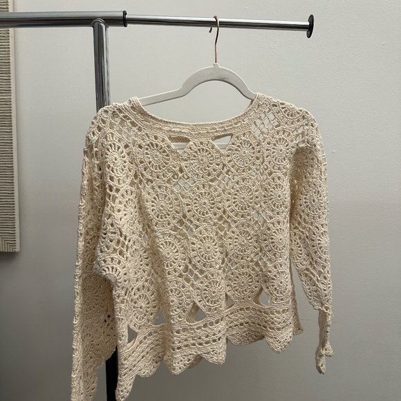 Tan Crochet Top Size S/M NWOT - Picture 1 of 2